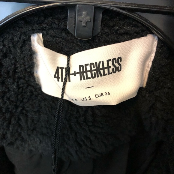 NWT 4th Reckless bonded shearling coat - Picture 7 of 7